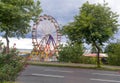 Trabon / Turkey - August 05 2019: Trabzon city view with highway and ferris wheel