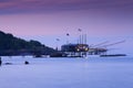 Trabucco in abuzzo at sunset