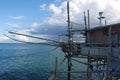 A Trabucco or fishing trap used as a typical restaurant with fish-based cuisine.