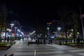 Trabzon city center at night full of tourists