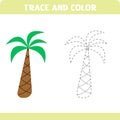 Trace and color palm Royalty Free Stock Photo