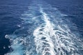 Trace of a cruise ship Royalty Free Stock Photo