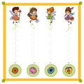 Trace the dotted lines from fairies to flowers. Connect the dots, education game for children