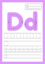 Trace letters worksheet a4 for kids preschool and school age.