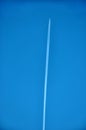 Trace of plane in the sky Royalty Free Stock Photo