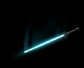 A trace from a swing of a laser sword of a sword..A futuristic sword with a light blade Royalty Free Stock Photo