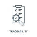 Traceability icon outline style. Thin line creative Traceability icon for logo, graphic design and more