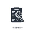 Traceability icon. simple element illustration. isolated trendy filled traceability icon on white background. can be used for web