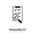 Traceability icon symbol. Creative sign from quality control icons collection. Filled flat Traceability icon for computer and