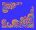 Tracery pattern. Ethnic colorful harmonious doodle texture. Indifferent discreet. Curved doodling Vector.