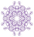 Tracery pattern - Violet six-sided tracery pattern