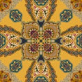 Tracery seamless calming pattern. Vintage decorative element with mandala. Royalty Free Stock Photo