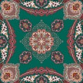 Tracery seamless calming pattern. Vintage decorative element with mandala. Royalty Free Stock Photo