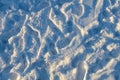 traces of human feet on the snow Royalty Free Stock Photo