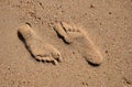 Traces on sand Royalty Free Stock Photo