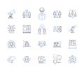 Traching and learning outline icons collection. Teaching, Learning, Education, Instruction, Curriculum, Assessment