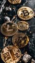 Tracing the origins of different cryptocurrencies Royalty Free Stock Photo