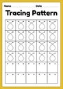 Tracing pattern loop lines worksheet for kindergarten, preschool and Montessori school kids to improve handwriting practice