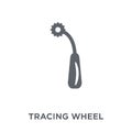 Tracing wheel icon from Sew collection.