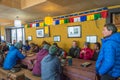 In the base camp cabins company at the Thorong La pass on 6 April 2018 on the track around Annapurna, Nepal.