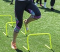 Speed and agility drills iin colorful socks