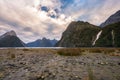 Track at the Chasm Fall, Fiordland National Park, Milford Sound, New ZealandMilford Sound, New Zealand Royalty Free Stock Photo