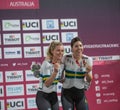 Track cycling race during the 2019 UCI Brisbane Track World Cup