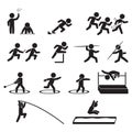 Track and field athletics icon set, Vector. Royalty Free Stock Photo