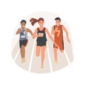 Track and field isolated cartoon vector illustration. Royalty Free Stock Photo