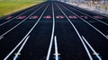 Track & Field Lanes 1 through 8 Royalty Free Stock Photo