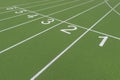 Track and field lanes and numbers. Running lanes at a track and field athletic center. Horizontal sport theme poster, greeting car Royalty Free Stock Photo