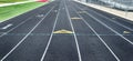 Track and Field starting running lanes with numbers Royalty Free Stock Photo