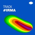 Track Irma Heath Signature. Hurricane indication. Graphic banner