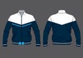 Track jacket varsity template design mockup vector