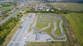 Track for karting. Aerial view