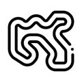 track karting black icon vector illustration Royalty Free Stock Photo