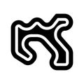 track karting icon vector glyph illustration Royalty Free Stock Photo