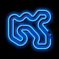 track karting neon glow icon illustration Royalty Free Stock Photo