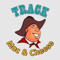 Track mac and chesse illustration vector