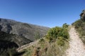 Ancient mule track in the mountains of Alicante Province, Spain