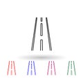 Track multi color icon. Simple thin line, outline  of navigation icons for ui and ux, website or mobile application Royalty Free Stock Photo