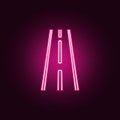 track neon icon. Elements of Navigation set. Simple icon for websites, web design, mobile app, info graphics