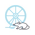 track rat line icon, outline symbol, vector illustration, concept sign