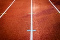 track for running competitions numbers and lanes Royalty Free Stock Photo