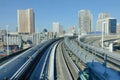 The track of skytrain to Odaiba island, Toyko