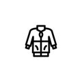 Track Suit Sport Monoline Symbol Icon Logo for Graphic Design, UI UX, Game, Android Software, and Website. Royalty Free Stock Photo