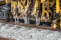 Track tamping machine tamper, packing machine Royalty Free Stock Photo