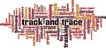 Track and trace word cloud Royalty Free Stock Photo