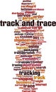 Track and trace word cloud Royalty Free Stock Photo
