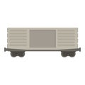 Track wagon icon cartoon vector. Train cargo Royalty Free Stock Photo